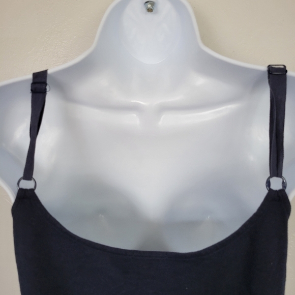 Theory Navy Blue Dress Spaghetti Strap Sleeveless Drop Waist Sporty V-neck - Picture 7 of 8